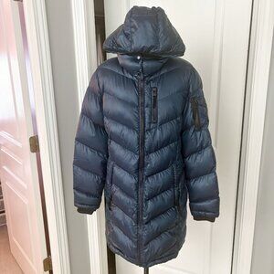 Andrew Marc Premium 650 Down Packable Lightweight Quilted Puffer Hooded Coat